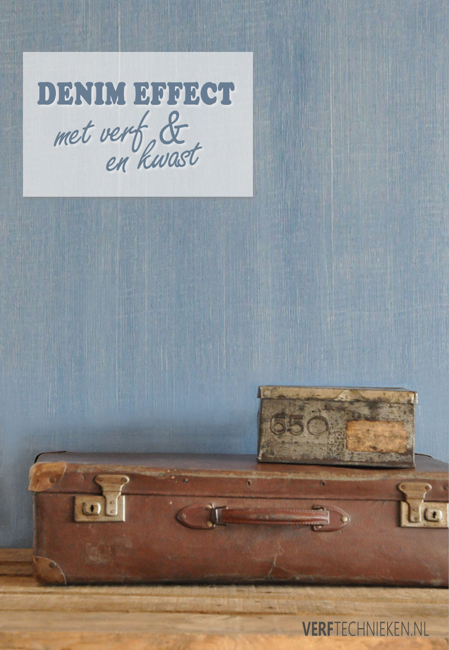 Denim effect met verf en kwast - Verftechnieken