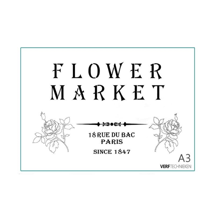 Sjabloon Flower Market, A3 formaat
